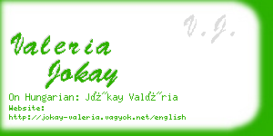 valeria jokay business card